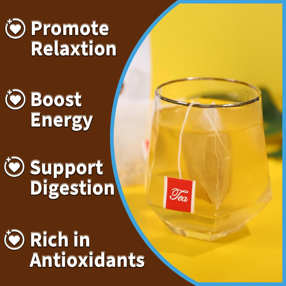 Tearelae - Ashwagandha Tea Bags - 2.5g x 40 Count - Sourced From India - Premium Natural Cut & Sifted Pure Indian Ginseng Root - Non-GMO