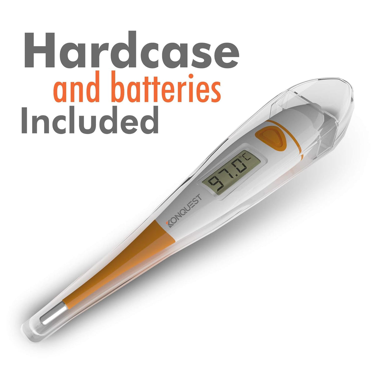 Konquest KDT-1201 Best Digital Medical Thermometer, Highly Accurate and Fast, Easy to Use, 10 Second Reading. Detect Fever Quickly