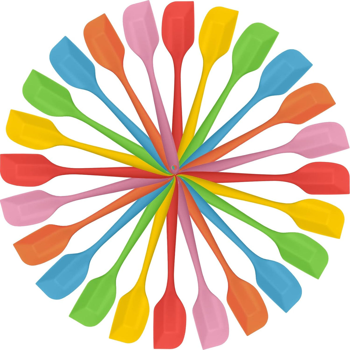 Irenare 65 Pcs Mini Silicone Spatulas Bulk 8.3 Inch Heat Resistant Scrapers Rubber Spatulas Seamless Design Non Stick Flexible for Kitchen Use