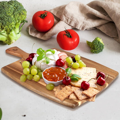 Large Wooden Charcuterie Boards Acacia Wood Cutting Boards for Kitchen Meat Chopping Board Bread Serving Cheese Board Decorative Big Cutting Board
