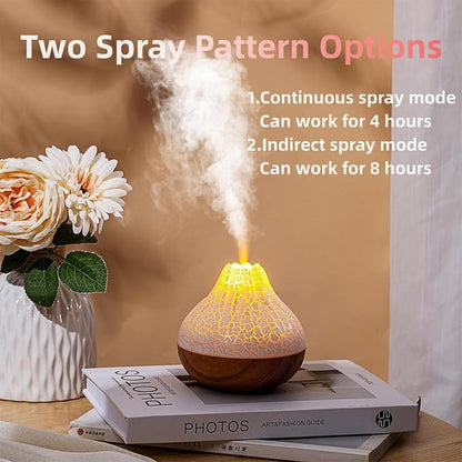 Mini Colorful Cool Humidifier, Volcano Shape Humidifier,USB Personal Desktop Humidifier Volcano Spray Mode, 7 Colors,Super Quiet for Office Room, Bedroom(White)