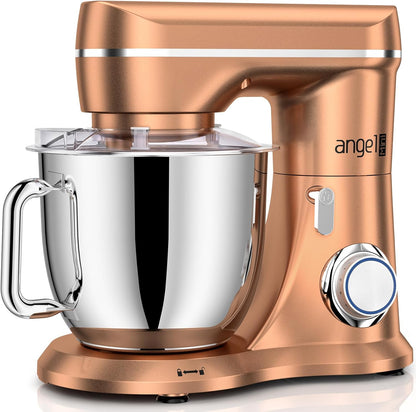 Mini Angel Stand Mixer,10-Speed 5QT Kitchen Electric Mixer,Tilt-Head Food Mixer with Dough Hook, Wire Whisk, Flat Beater