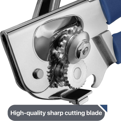 Commercial Can Opener, Uhiyee Hand Crank Can Opener Manual Heavy Duty with Comfortable Extra-long Handles, Oversized Knob