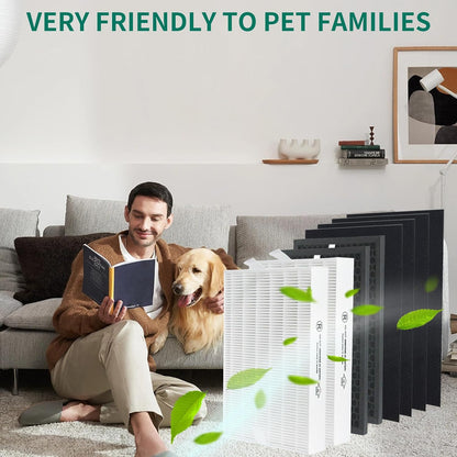 HPA5200B True HEPA Replacement Filter Compatible with Honeywell InSight HPA5200B/HPA5250 & PowerPlus HPA3200 Air Purifiers, 2 R HEPA + 2 S Carbon + 4 A Pre-Filters, Replaces HRF-R2/HRFSC1/HRF-A200