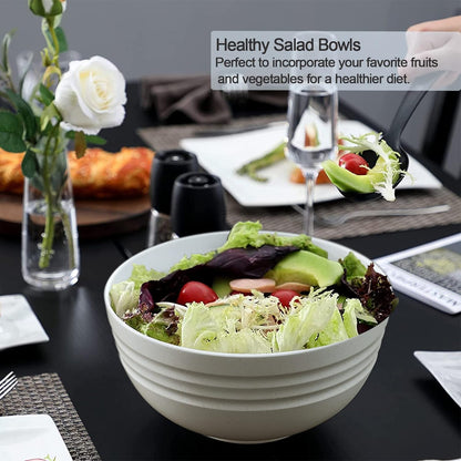 【6 Pcs】Unbreakable Mixing Bowls Unbreakable Salad Bowls, 68 Ounces Microwave and Dishwasher Safe BPA-Free Serving Bowls for Cereal,Salad,Soup,Ramen