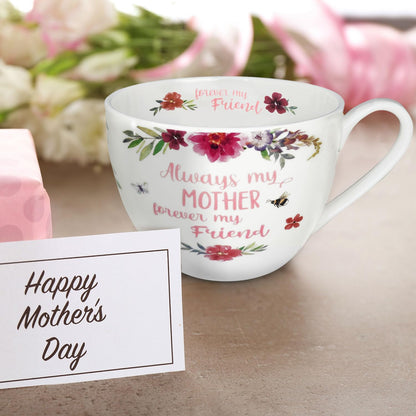Mom Mugs for Daily Coffee and Tea, Premium 20 oz Bone China Coffee Tea Hug Mug, Perfect Holiday, Birthday, and Mother's Day Gift for Moms