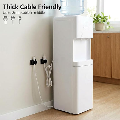 Eboot 50 Pieces Adhesive Cable Wire Clips Strong Cord Clips Wire Holders Cable Cord Straps Management Clamps Tie Holder for The Wall, Under Desk, Car, Office and Home