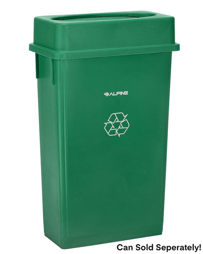 Alpine 23 Gallon Slim Trash/Recycling BIN Swing LID Green