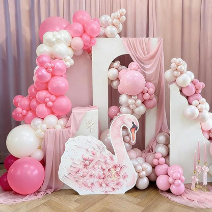 60pcs Pink and Pearl White Balloons Kit, 12 Inch Pastel Pink Pearl Latex Balloons for Baby Showers, Princess Birthday, Bridal Shower, Wedding & Bachelorette Party Decorations