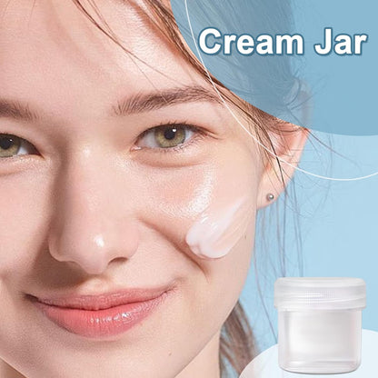 TSA Approved Wide Mouth Travel Size Containers, PP Clear Leak Proof Travel Plastic Jars with Lids for Creams Lotion Cosmetic, Jewelry Beads, Sample, Small Items Storage (1 oz, 4 Pcs)