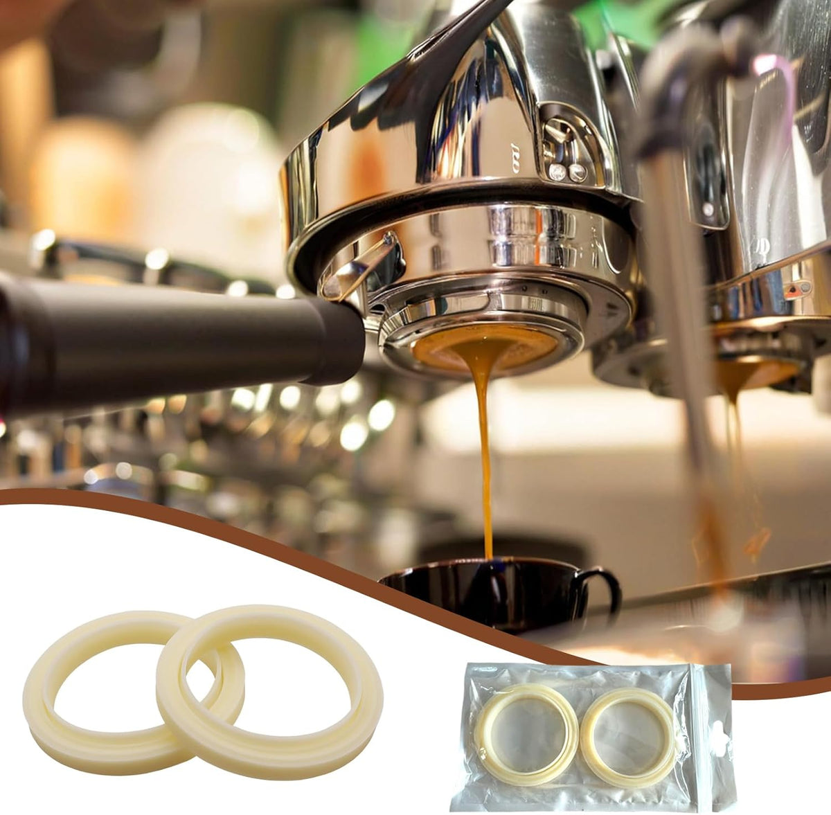 Dianrui 2PCS 54mm Silicone Steam Ring for Breville Espresso Machine Accessories BES870xl/878/860/880/810/840/450/500 Espresso Accessories Grouphead