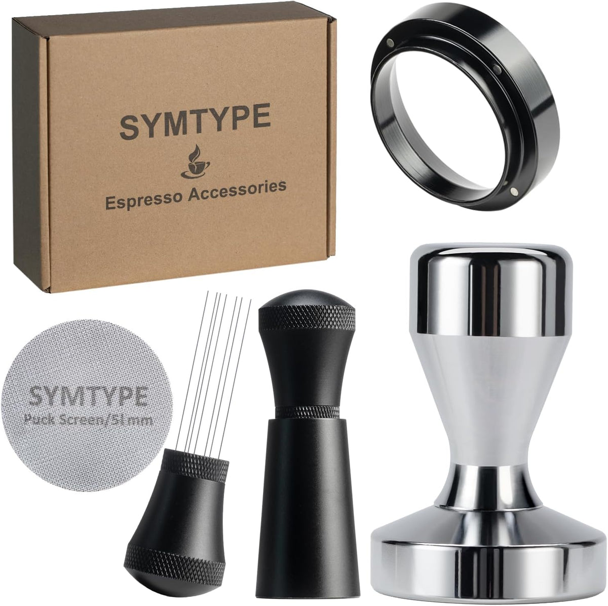 51mm Tamper Espresso Accessories Kit: Espresso Tamper Set, Tamper for Espresso Machine Coffee Tamper Espresso Tools Barista Tools