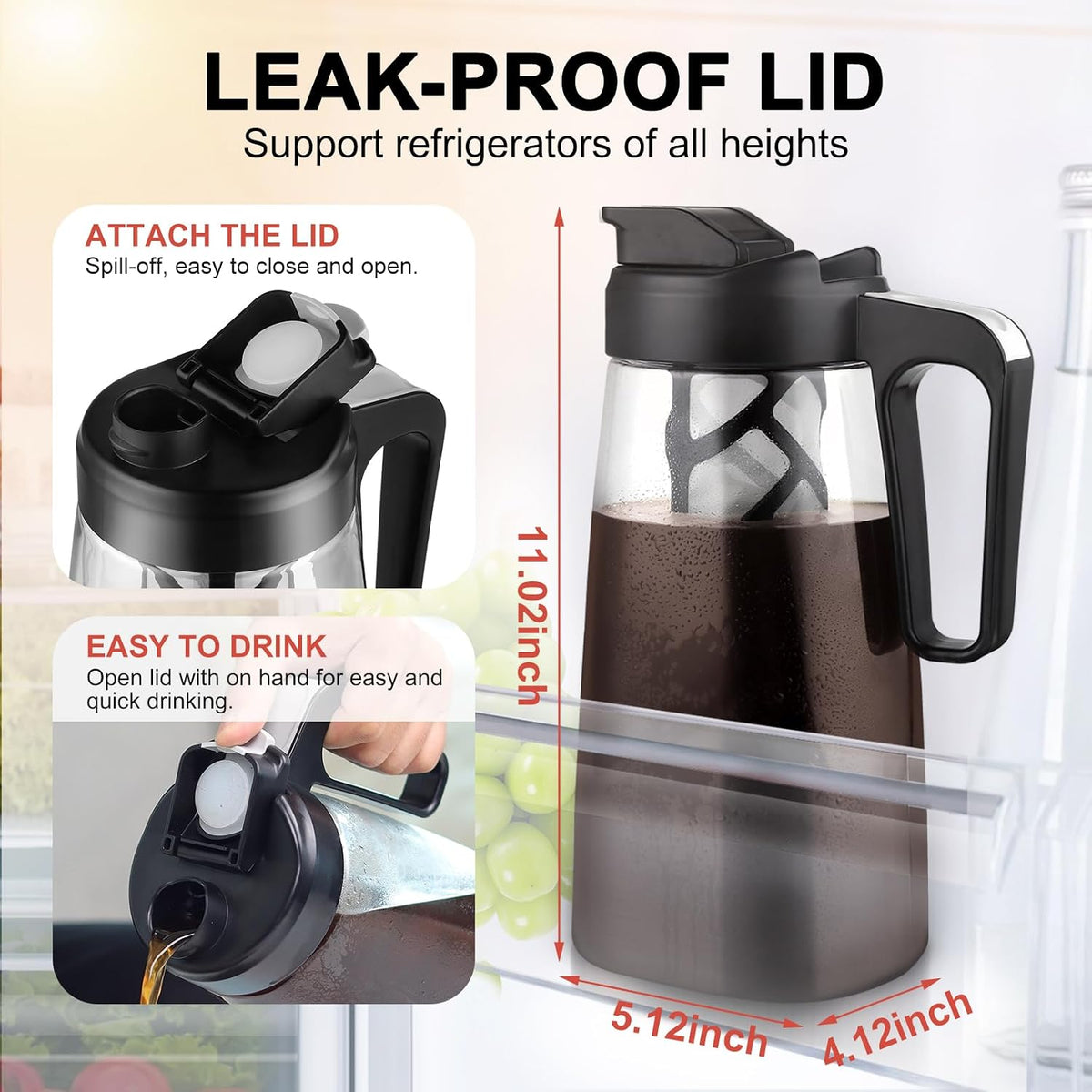 Sivaphe Large Ice Cold Coffee/Tea Maker 64 oz /2 L