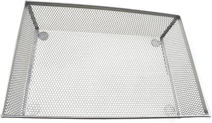 HAHIYO Stackable Mesh Tray Cup 9 x 6 x 2 inches Sturdy Container for Desk Drawer Organizer Collection for Home Office School kitchen Soft Foam Feet No Sharp Edges 1 Pack Silver