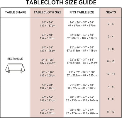 Romanstile Rectangle Vinyl Tablecloth, 100% Waterproof Checkered Plastic Table Cloth, Heavy Duty Buffalo Gingham Table Cover for Dining, Camping, Picnic, Outdoor - 54 x 120 Inch, Light Grey