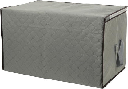 2 Pack Foldable Large Storage Bags 24 x 16 x 14 (L x W x H) inch for Comforter Quilt Blanket Clothes with Clear Window & Handles - Easy to Fit King Size Comforter Set - Closet Under Bed Organizer