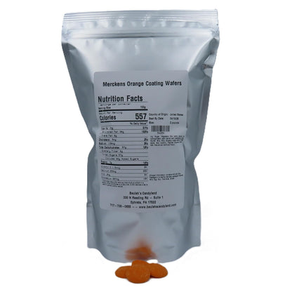 MERCKENS Coating Wafers, Orange Melting Chocolate, 2 Pound Package