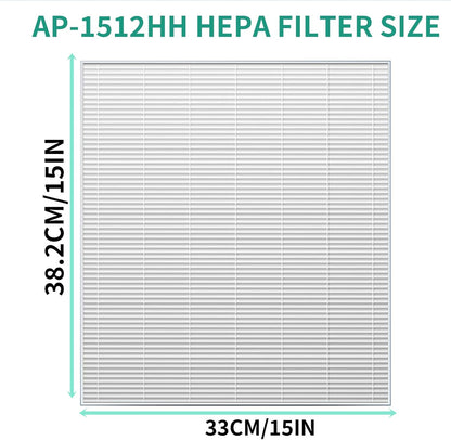 AP-1512HH Replacement Filter for Coway AP-1512HH and Airmega 200M Air Purifier,2 True HEPA and 4 Carbon Filter Replacement,Compared to Part # 3304899