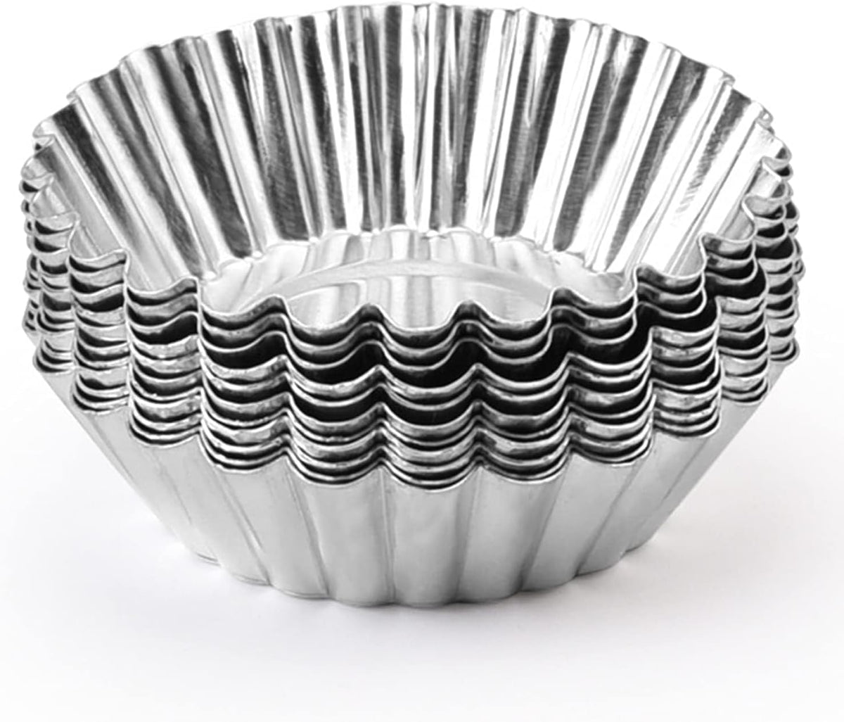 Tosnail 50 Pieces Aluminum Egg Tart Mold Small Tart Pie Tin Mini Cupcake Cake Muffin Cookie Mold Baking Cups
