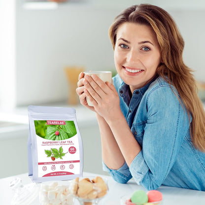 Tearelae - Raspberry Leaf Tea - 1.5g x 60 Count - Premium Red Raspberry Leaves Tea Bags - Promote a Healthy Pregnancy, Ease Menstrual Cramp