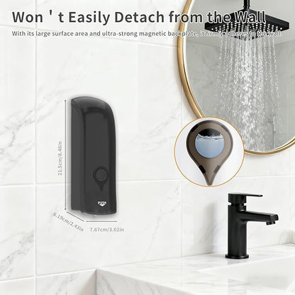 Shampoo Conditioner Body Wash Dispenser, Wall-Mounted Shower Soap Dispenser 10fl.oz/300ml, No Drill Refillable Bathroom soap Dispenser for Bathroom,Kitchen,Hotel and Airbnb,White CD-1049