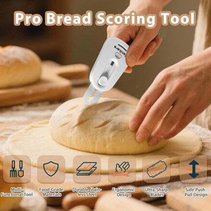 Premium Magnetic Bread Lame & Versatile Bread Scoring Tool - Professional Sourdough Scoring Tool and Lame Bread Tool with 10 Razor Blades & Scoring