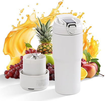 Kawu Portable Blender, 316 Stainless Steel Inner Personal Blender with 10Ps 304 Blades, 23Oz Blenders for Smoothies, USB Rechargeable, BPA Free, Food-Grade, Leakproof Juice Mixer for Gym, Home