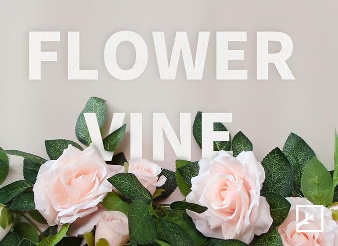 ZIFTY 5Pcs 32.5FT Pink Flower Garland Fake Rose Vines for Tea Party Mother's Day Decorations Faux Artificial Floral Garland Hanging Rose Ivy for Baby Shower Wedding Arch Ceremony Outdoor Wall Decor
