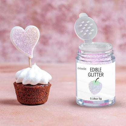 Iridescent Edible Glitter for Drinks - 5 Grams Prism Powder Cocktail Drink Glitter Food Grade Luster Shimmering Dust Vegan Metallic Food Coloring