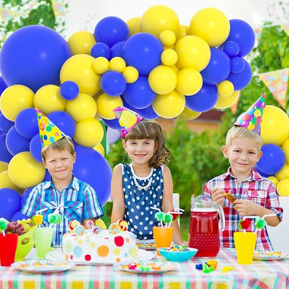 Blue Yellow Balloon Arch Garland Kit - Royal Blue Yellow Balloons Yellow Blue Balloons Balloons for Wedding Graduation Anniversary Bridal Shower Birthday Party Decorations