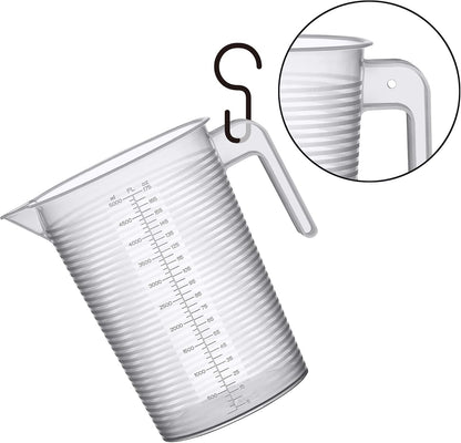 Amazing Abby - Michelle - 128-Ounce (1-Gallon, 4-Quart) Unbreakable Plastic Measuring Pitcher (1-Pack), Measuring Jug with Conversion Chart, Food-Grade, Dishwasher-Safe, Great for Kitchen, Lawn, Pool