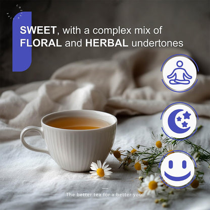 WT Weetee Chamomile & Passionflower Nighty Herbal Tea Bags 50 Counts, Includes Spearmint, Valerian Root, Lavender, Peppermint & More