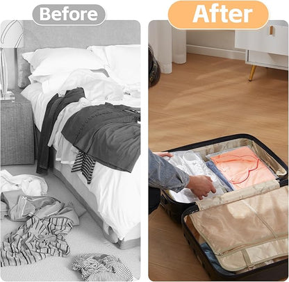 Swimsuit Organizer Bags - 50 Pack 8x10 Inch Clear Zipper Storage Bags, Waterproof Reusable Travel Packing Bags for Clothes, Underwear, Socks, Toiletries