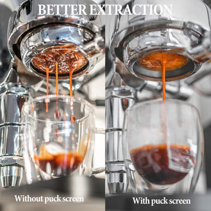 58.5mm Espresso Puck Screen - Coffee Maker Mesh Filter, Reusable 1.7mm 150μm Espresso Filter Screen, Professional Espresso Coffee Accessories for 58mm Espresso Portafilter Filter Basket