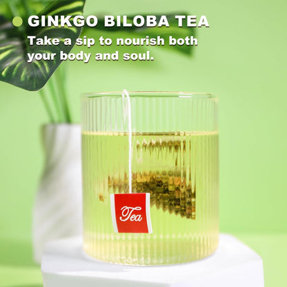Tearelae - Ginkgo Biloba Tea Bags, 50 Count - 100% Pure Ginkgo Biloba Leaves - Non-GMO - Naturally Caffeine-free Herbal Tea
