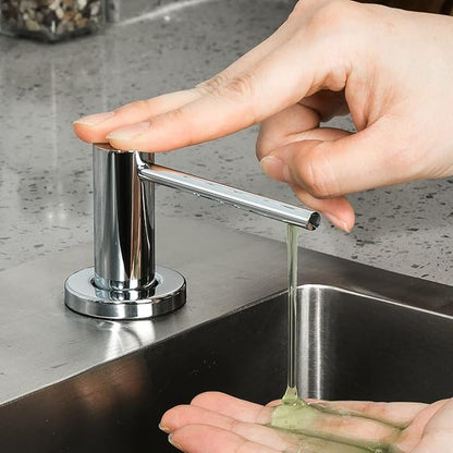 Soap Dispenser for Kitchen Sink Polished Chrome GAPPO Stainless Steel Countertop Pump Hand Lotion Built in Bottlend Lotion Built in Bottle