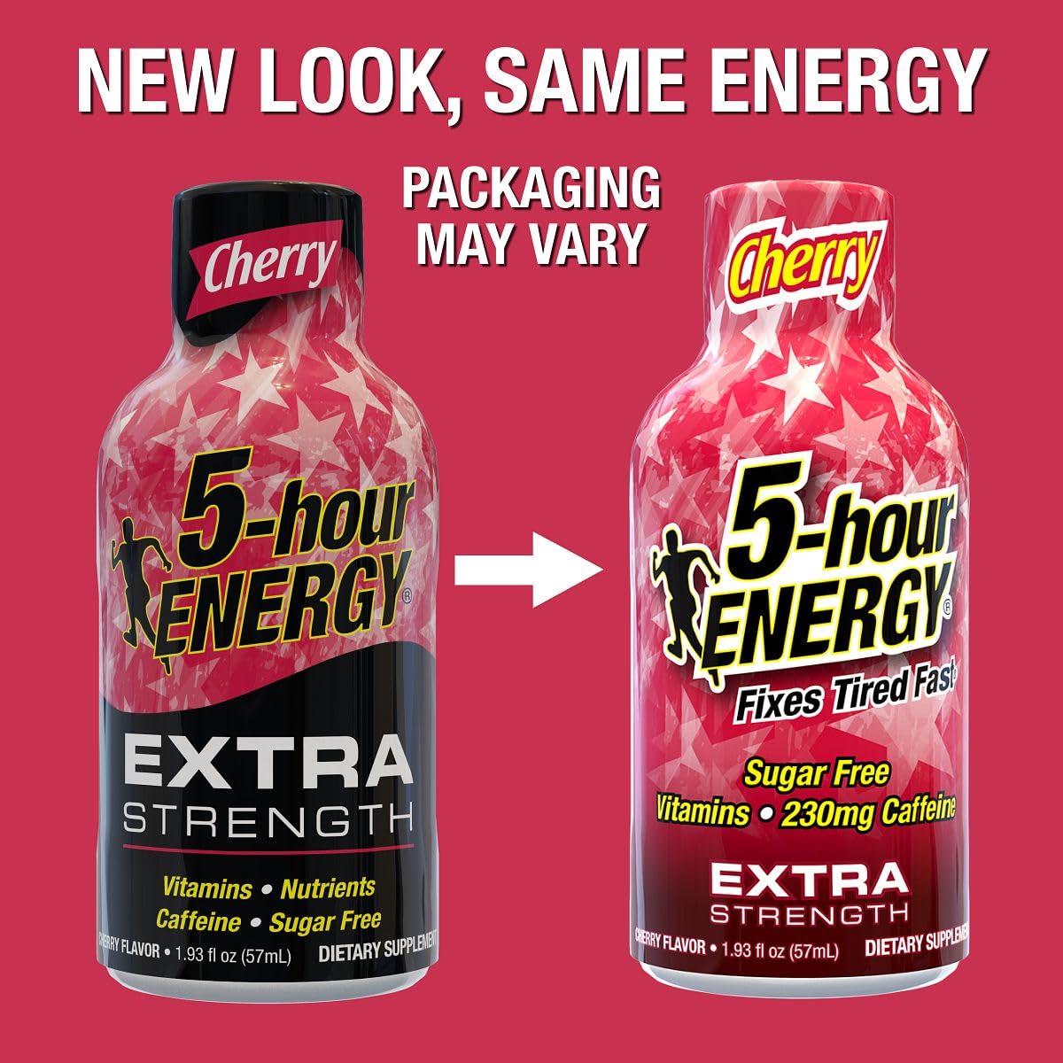5-hour ENERGY Extra Strength Energy Shot, Cherry Flavor,1.93oz, 20-Pack, Zero Sugar