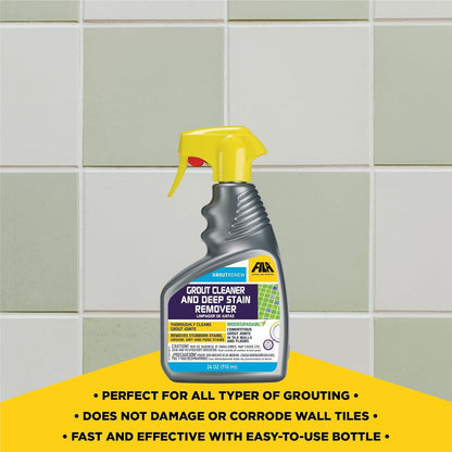 FILA Filagrout Net 24 OZ, Grout Cleaner for Tile Floors, Ceramic Tile and Porcelain Tile, Non-acid and Biodegradable