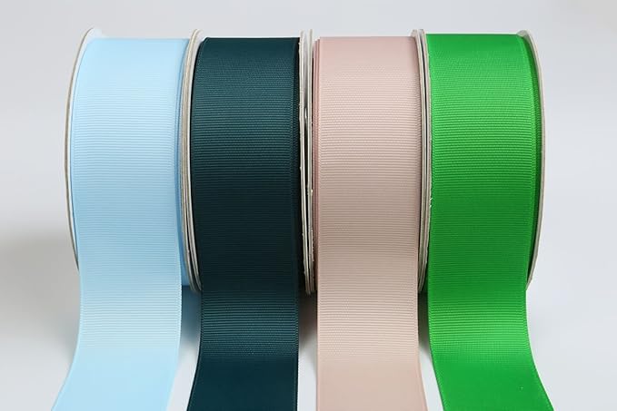 Ribbonitlux 1.5" Wide Solid Grosgrain Ribbon 25 Yards (580-Emerald）, Set for Gift Wrapping, Party Decor, Sewing Applications, Wedding and Craft