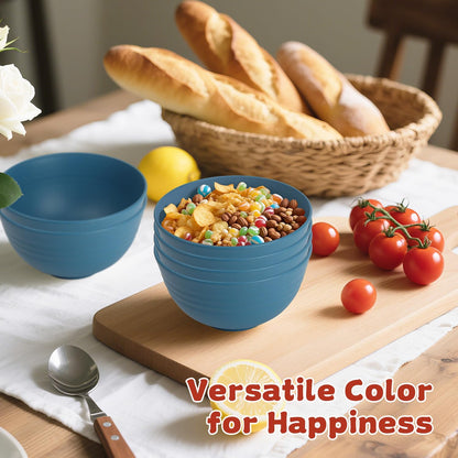 Small Wheat Straw Bowls Sets of 6,Dishwasher Safe and Microwave Safe Snack Bowls 10oz