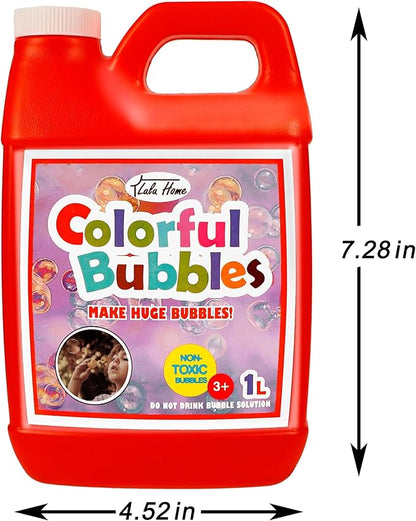 Lulu Home 2 Packs Bubble Concentrated Solution, 2 L/ 67.6 OZ Bubble Refill Solution for Kids Bubble Machine, Giant Bubble Wand, Bubble Blower, Halloween/Birthday Party Favors - Up to 5 Gallons