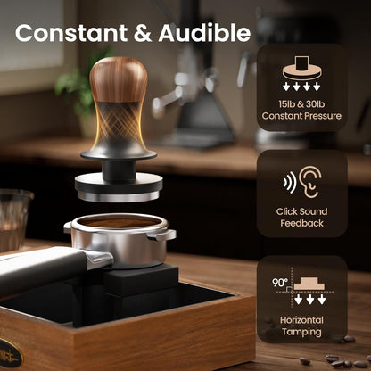 MHW-3BOMBER 51mm Espresso Tamper - 3 Spring Loaded Coffee Tamper with 15lb / 30lbs Replacement Springs