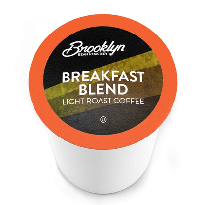Brooklyn Beans Breakfast Blend Gourmet Coffee Pods - Compatible with Keurig 2.0 K Cup Brewers, 40 Count, Smooth and Balanced