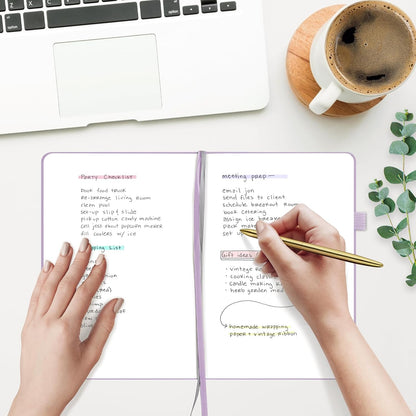 &And Per Se Blank Journal Notebook, 160 Pages, 5.7 x 8 inches College Ruled Thick Paper Notebook Journals for Writing, Hardcover Notebook(1 Pack, Lavender)