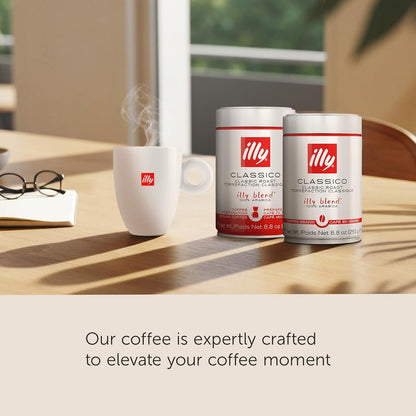illy Whole Bean Coffee - Perfectly Roasted – Costa Rica Medium Roast - with Notes of Honey, Vanilla &amp; Citrus - 100% Arabica Beans - No Preservatives – 8.8 Ounce