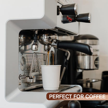 Smygoods White - Double Wall Coffee Cup - (12 OZ, 26 Count) For Hot Beverages, Tea, Espresso, Cocoa - To Go Drink Containers, Café & Office