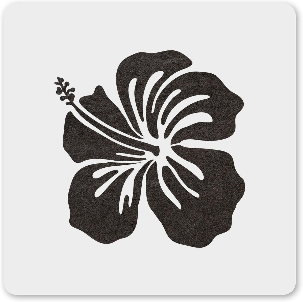 MAGJUCHE Hibiscus Stencil 12 Inches, Reusable Spring Flower Stencil for Painting DIY Crafts Decor