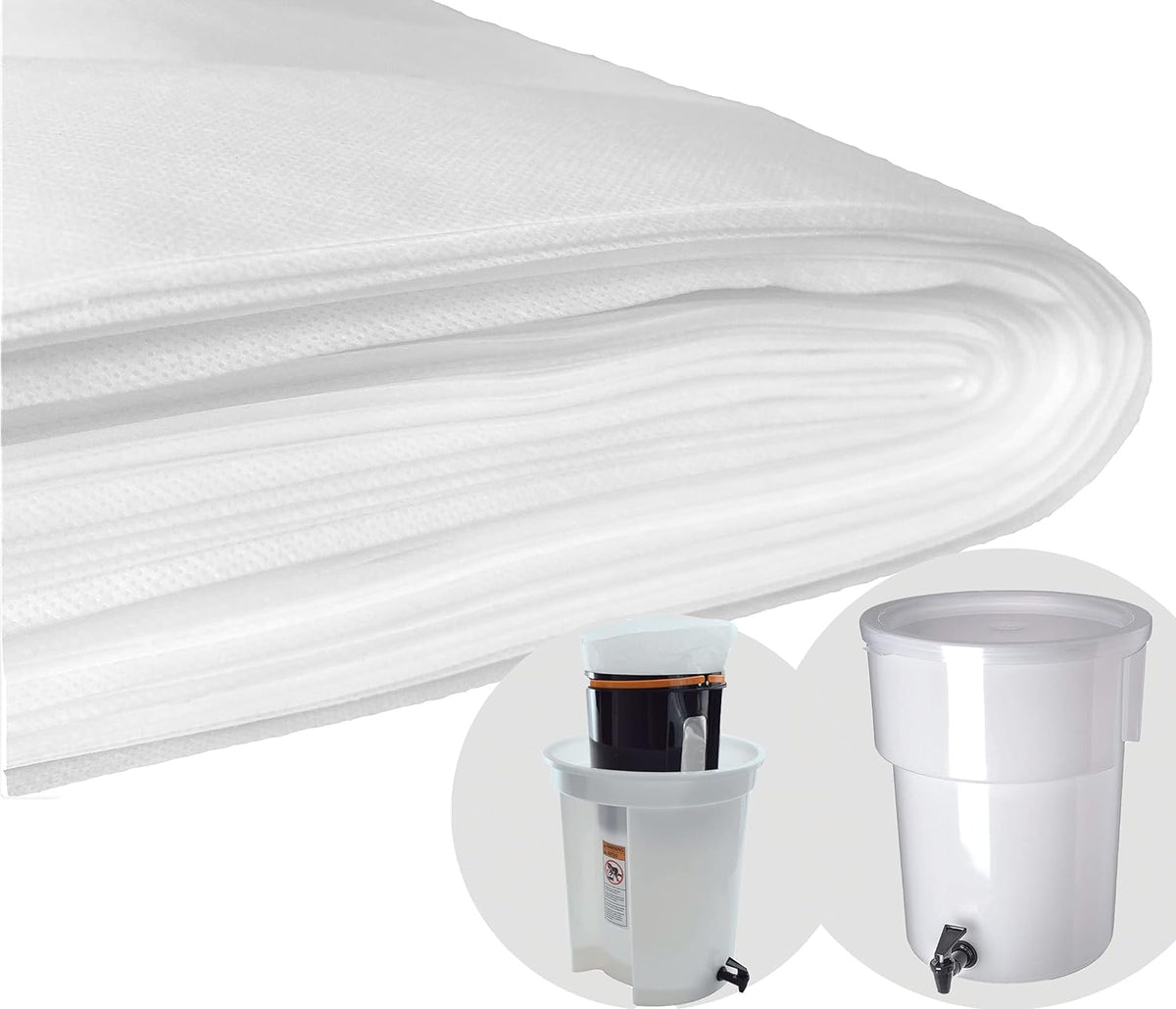 50 Pack) Commercial Cold Brew Coffee Filters, 20" x 20" For Commercial Model Cold Brew Coffee Makers and 5-Gallon Commercial Systems
