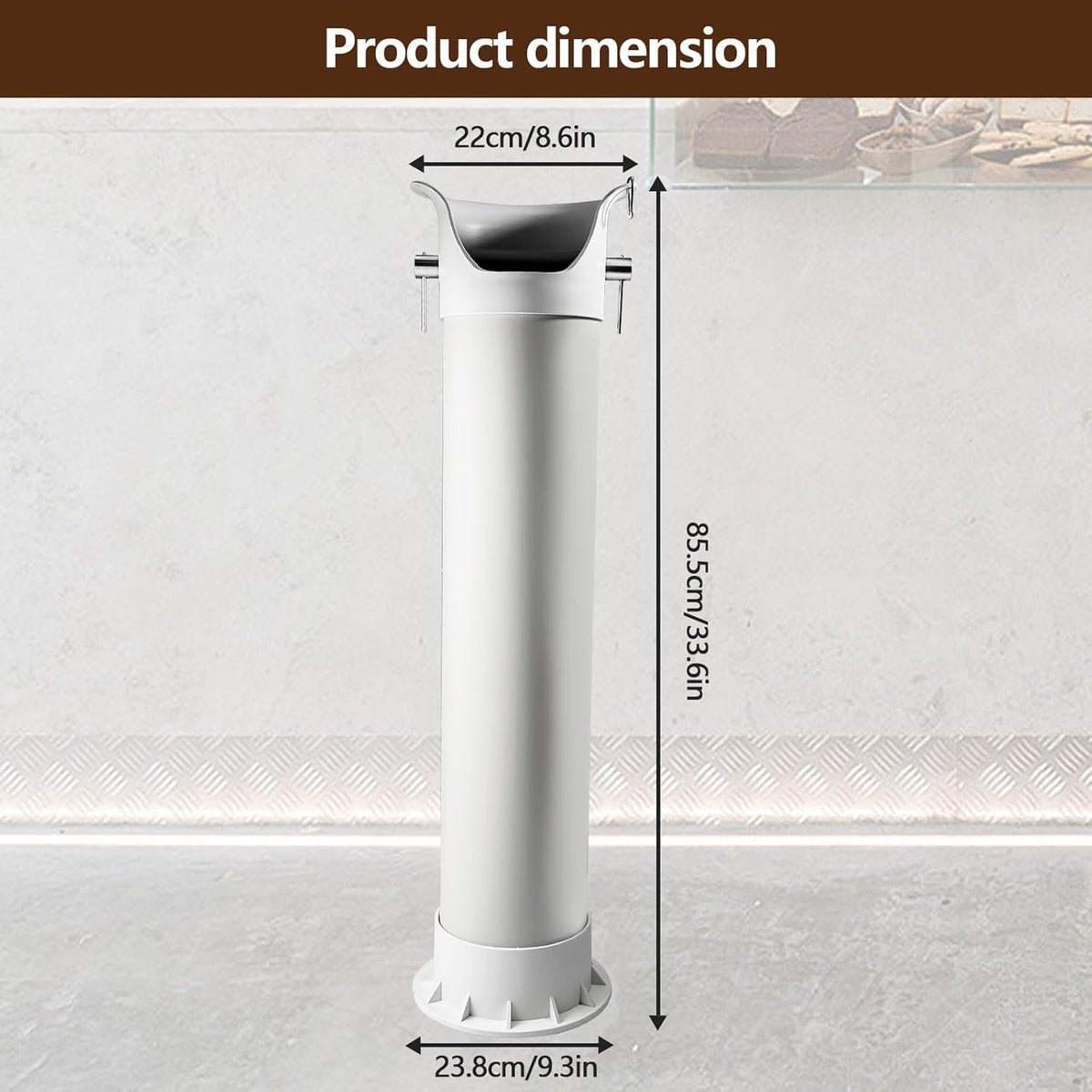 Knock Box for Espresso Grounds, Commercial Floor Standing Barista Style Absorbent Knockbox with Removable Non-Slip Base
