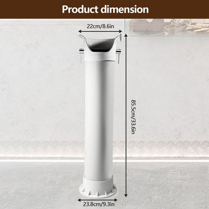 Knock Box for Espresso Grounds, Commercial Floor Standing Barista Style Absorbent Knockbox with Removable Non-Slip Base